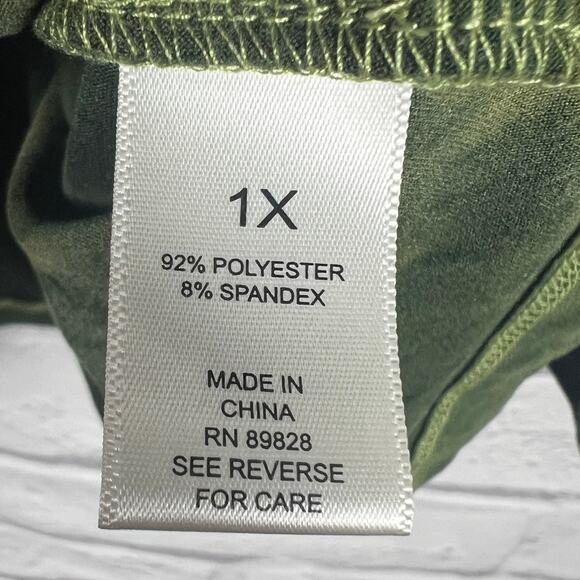 LOGO Lounge Womens 1X Tie Dye Artsy Boho Eclectic Grunge Leisure Tunic Top - Picture 8 of 12